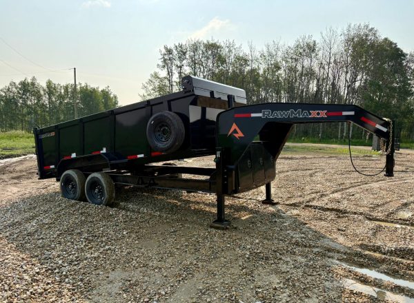 LPX - 16' x 83" GN Dump Trailer / Telescopic - Jet black