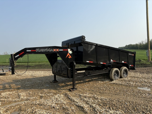 RawMaxx LPX – 16’x 83″ Goose Neck Telescopic Dump Trailer