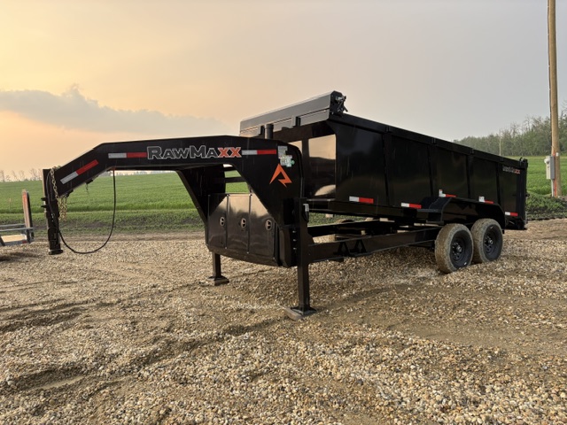 RawMaxx LPX – 16’x 83″ Goose Neck Telescopic Dump Trailer